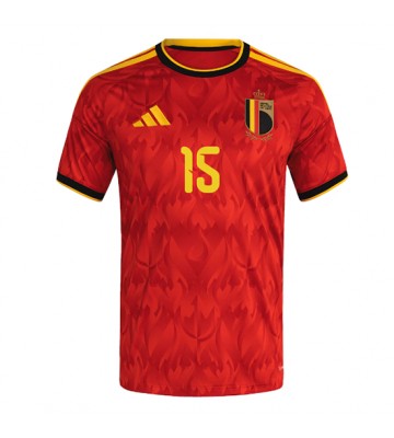 Belgien Thomas Meunier #15 Hjemmebanetrøje VM 2026 Kortærmet
